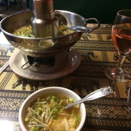 Hotpot of Wonton Soup, so flavorful!