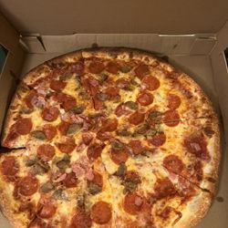 Little Napoli Cafe - The pizza we bought home for the boys.