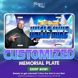 Perfect Foto - Capture the essence of your loved one with our Customized Memorial Plate.