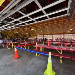 Diggerland USA - Eating area inside the main theme park--portion of space reserved for private events
