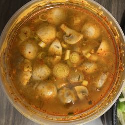 Bangkok Bistro - Hot and sour soup with mushrooms.