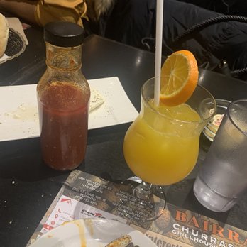 Bairrada Churrasqueira Grill - Mango drink (syrupy and far too sweet) - Portuguese Near Me - Toronto, Ontario