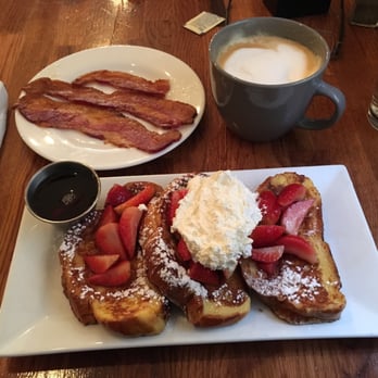 Red Eye Cafe - French Toast with strawberries and a side of bacon. Classic breakfast done well. - Cafes Near Me - Montclair, New Jersey Red Eye Cafe - French Toast with strawberries and a side of bacon. Classic breakfast done well. - Cafes Near Me - Montclair, New Jersey
