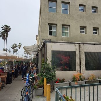 Fig Tree - Front entrance of Fig Tree, nice outdoor area to watch the boardwalk. - Cafes Near Me - Los Angeles, California