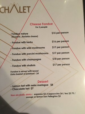 Menu photo 3 Au Chalet  New Haven, CT