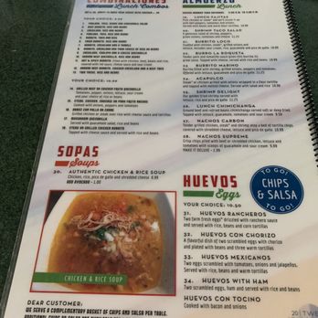 Ranchera Mexican Restaurant - Lunch menu - Mexican Near Me - Indianapolis, Indiana