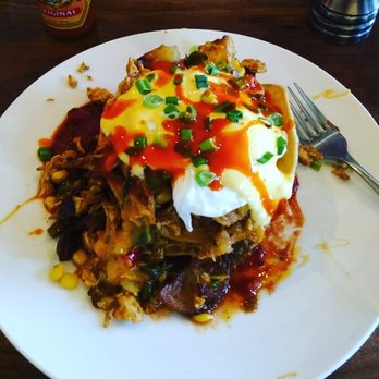 McKay Cottage Restaurant - Pulled Chicken Hash Stack - American Near Me - Bend, Oregon McKay Cottage Restaurant - Pulled Chicken Hash Stack - American Near Me - Bend, Oregon