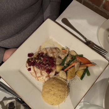 Pirogue Grille - Breast of free - range chicken stuffed with smoked cheddar , apple slaw garnish - New American Near Me - Bismarck, North Dakota Pirogue Grille - Breast of free - range chicken stuffed with smoked cheddar , apple slaw garnish - New American Near Me - Bismarck, North Dakota