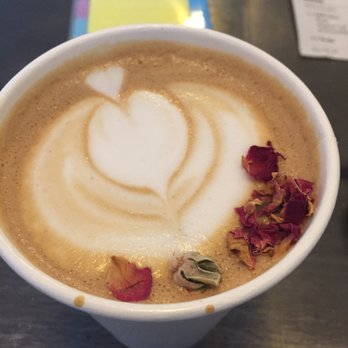 The Press Espresso  - Hot rose vanilla latte with almond milk! - Bakeries Near Me - Temecula, California