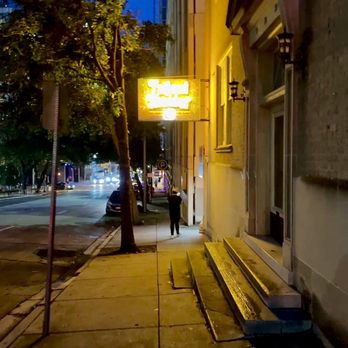 Fallout Theater - Entrance sign to the theater. - Comedy Clubs Near Me - Austin, Texas