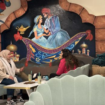 Aladdin Cafe - Aladdin and Jasmin mural - Coffee & Tea Near Me - Richardson, Texas Aladdin Cafe - Aladdin and Jasmin mural - Coffee & Tea Near Me - Richardson, Texas