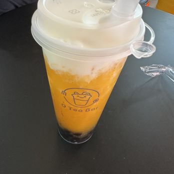 O Tea Bar - Mango green tea with boba and cream topping - Bubble Tea Near Me - Las Vegas, Nevada O Tea Bar - Mango green tea with boba and cream topping - Bubble Tea Near Me - Las Vegas, Nevada