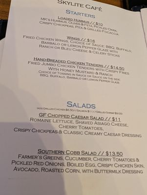 Menu photo 5 Bar Down Under Greensboro, NC
