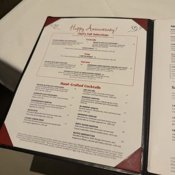 Ruth's Chris Steak House - Anniversary menu - Steakhouses Near Me - Fresno, California