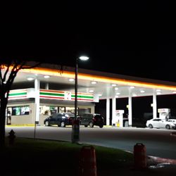 7-Eleven - Well lit, convenience store in the middle.