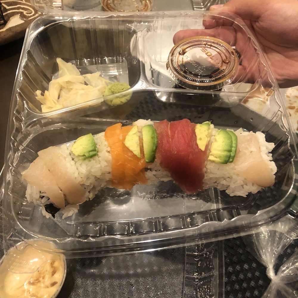 Sushi Sake Killian - The poorest excuse of a rainbow roll I HAVE EVER SEEN IN MY LIFE!!!! - Sushi Bars Near Me - Miami, Florida Sushi Sake Killian - The poorest excuse of a rainbow roll I HAVE EVER SEEN IN MY LIFE!!!! - Sushi Bars Near Me - Miami, Florida