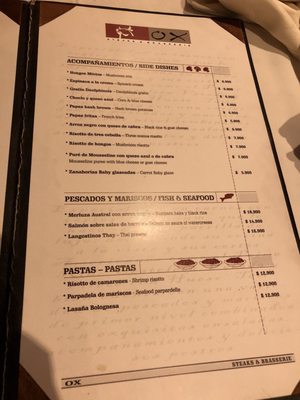 Menu photo 3 Ox Restaurant Santiago, RM Menu photo 3 Ox Restaurant Santiago, RM