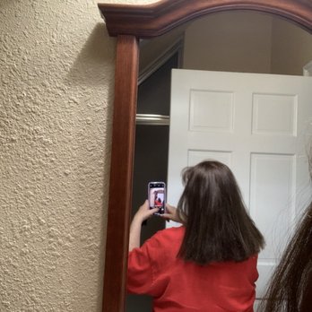 Salon Kendall - After. Look how uneven my hair cut is! - Hair Stylists Near Me - Conroe, Texas