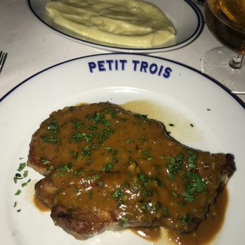 Petit Trois - Niman Ranch Pork Chop & Potato Purée - French Near Me - Sherman Oaks, California Petit Trois - Niman Ranch Pork Chop & Potato Purée - French Near Me - Sherman Oaks, California