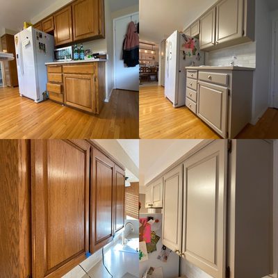 Transform Your Kitchen Cabinets ✨🚪 Beautiful, Durable Refinishing for Any Room! - Tired of outdated or worn cabinets? Our cabinet refinishing service brings new life to your kitchen, bathroom, or storage spaces—without the expense of full replacement! We handle all prep, sanding, and painting or staining, using top-quality finishes for a durable, stylish look. Choose from classic tones or trendy colors to match your style. 🖌️ Enjoy a fresh upgrade with minimal disruption and a big visual impact. Request your free consultation today and fall in love with your cabinets again! Transform Your Kitchen Cabinets ✨🚪 Beautiful, Durable Refinishing for Any Room! - Tired of outdated or worn cabinets? Our cabinet refinishing service brings new life to your kitchen, bathroom, or storage spaces—without the expense of full replacement! We handle all prep, sanding, and painting or staining, using top-quality finishes for a durable, stylish look. Choose from classic tones or trendy colors to match your style. 🖌️ Enjoy a fresh upgrade with minimal disruption and a big visual impact. Request your free consultation today and fall in love with your cabinets again!