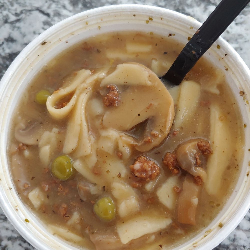 Soup Kitchen Express - Beef & Pasta Mushroom Soup. Hearty and Delicious! - Cafes Near Me - Knoxville, Tennessee Soup Kitchen Express - Beef & Pasta Mushroom Soup. Hearty and Delicious! - Cafes Near Me - Knoxville, Tennessee