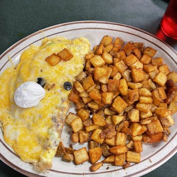 Egg Works - This was their works omelet with breakfast potatoes - Breakfast & Brunch Near Me - Las Vegas, Nevada