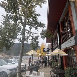 Outside seating Outside seating