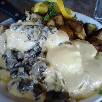 Rosine's Restaurant - Turkey avocado n mushroom Benedict - American Near Me - Monterey, California Rosine's Restaurant - Turkey avocado n mushroom Benedict - American Near Me - Monterey, California