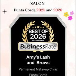 Amy's Lash and Brows - We are incredibly honored and grateful to be recognized as the Best Beauty Salon in Punta Gorda for both 2025 and 2026. This achievement ref