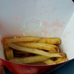 Fries weren't all cooked completely. Fries weren't all cooked completely.