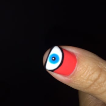 Polished Nail Lounge - Love my hand painted evil eye and new spring color - Nail Salons Near Me - Madison, New Jersey Polished Nail Lounge - Love my hand painted evil eye and new spring color - Nail Salons Near Me - Madison, New Jersey