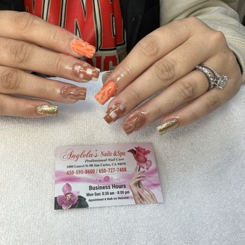 Angela's Nails & Spa - I wanted a seasonal but cozy nail design. So we did some cozy sweater patterns, checkers and neutral seasonal colors. - Nail Salons Near Me - San Carlos, California Angela's Nails & Spa - I wanted a seasonal but cozy nail design. So we did some cozy sweater patterns, checkers and neutral seasonal colors. - Nail Salons Near Me - San Carlos, California