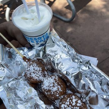 Minnesota State Fair - Deep fried cookie dough and vanilla malt in food building - Festivals Near Me - Saint Paul, Minnesota Minnesota State Fair - Deep fried cookie dough and vanilla malt in food building - Festivals Near Me - Saint Paul, Minnesota
