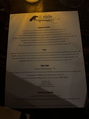 Menu photo 3 Il Nido Seattle, WA Menu photo 3 Il Nido Seattle, WA