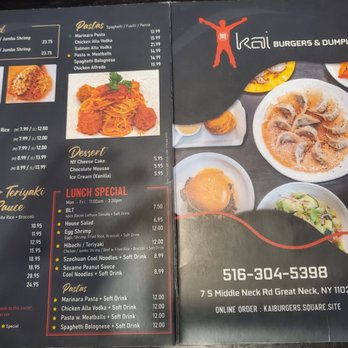 Kai Burgers & Dumplings - Menu 2/4 - New American Near Me - Great Neck, New York
