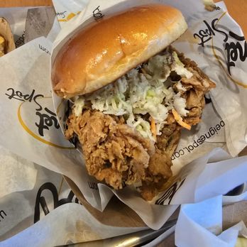 Beignet Spot - Jerk fried chicken sandwhich - Breakfast & Brunch Near Me - Lake Elsinore, California