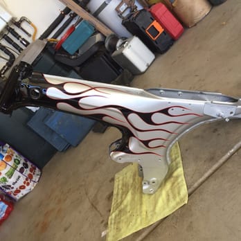 Autosmith - Thanks for the great paint job Jeff.  This is the start to my Honda CT 70 Restomod with your legendary flame work - Body Shops Near Me - Hathaway Pines, California