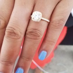 Nails by Saverne - Baby boy blue,he put a ring on it.