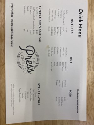 Menu photo 3 The Press Coffee Company New Castle, IN Menu photo 3 The Press Coffee Company New Castle, IN