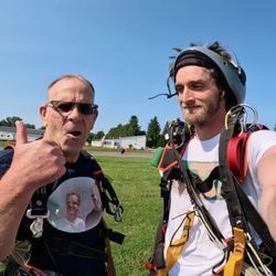 WNY Skydiving - Stand-up landing.  Thanks Sam and WNY Skydiving!!!