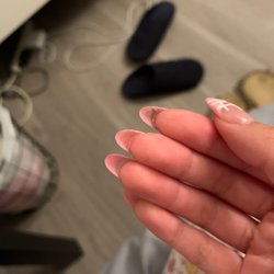 The Nail Shop - More dried glue underneath my nails