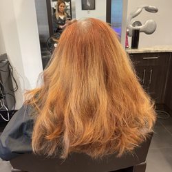 My hair when I arrived was dry, faded and frizzy.