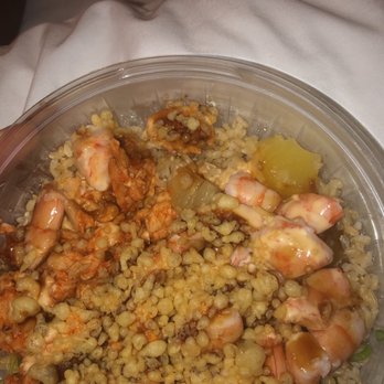 Poke Bros - Wilmington - Shrimp, Spicy Chicken, Kimchi, Brown rice, Green onion, pineapple & soy - Poke Near Me - Wilmington, Delaware