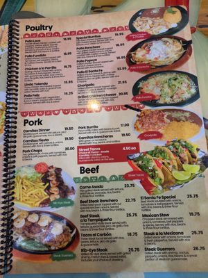 Menu photo 2 Santa Fe Mexican Grill Largo, FL Menu photo 2 Santa Fe Mexican Grill Largo, FL