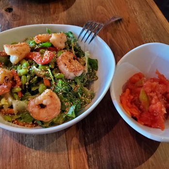 Nomi - Scrumptious Nomi salad! Added Shrimp for $8. Papaya salad was just ok - Ramen Near Me - El Paso, Texas