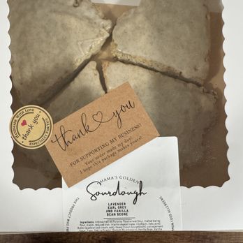 Mama’s Golden Sourdough - Earl gray, lavender and vanilla bean scone - Bakeries Near Me - Streamwood, Illinois Mama’s Golden Sourdough - Earl gray, lavender and vanilla bean scone - Bakeries Near Me - Streamwood, Illinois