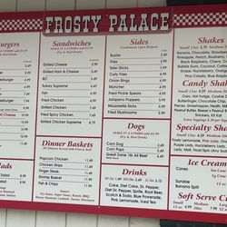 Frosty Palace - 2026 menu