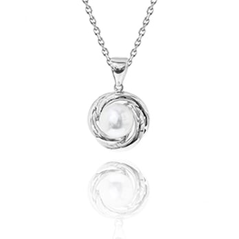 Shamani - pendentif perles d'eau douce 8-9 mn AAA  blanc sur argent rhodié 59 € - Jewelry Near Me - Paris, 75