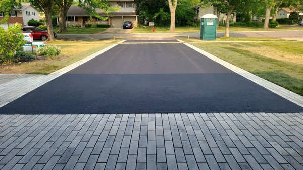 Finished brick patio