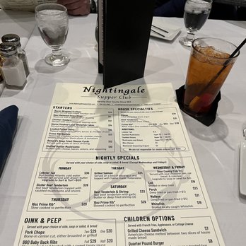 Nightingale Supper Club - Cocktail Bars Near Me - Sturgeon Bay, Wisconsin